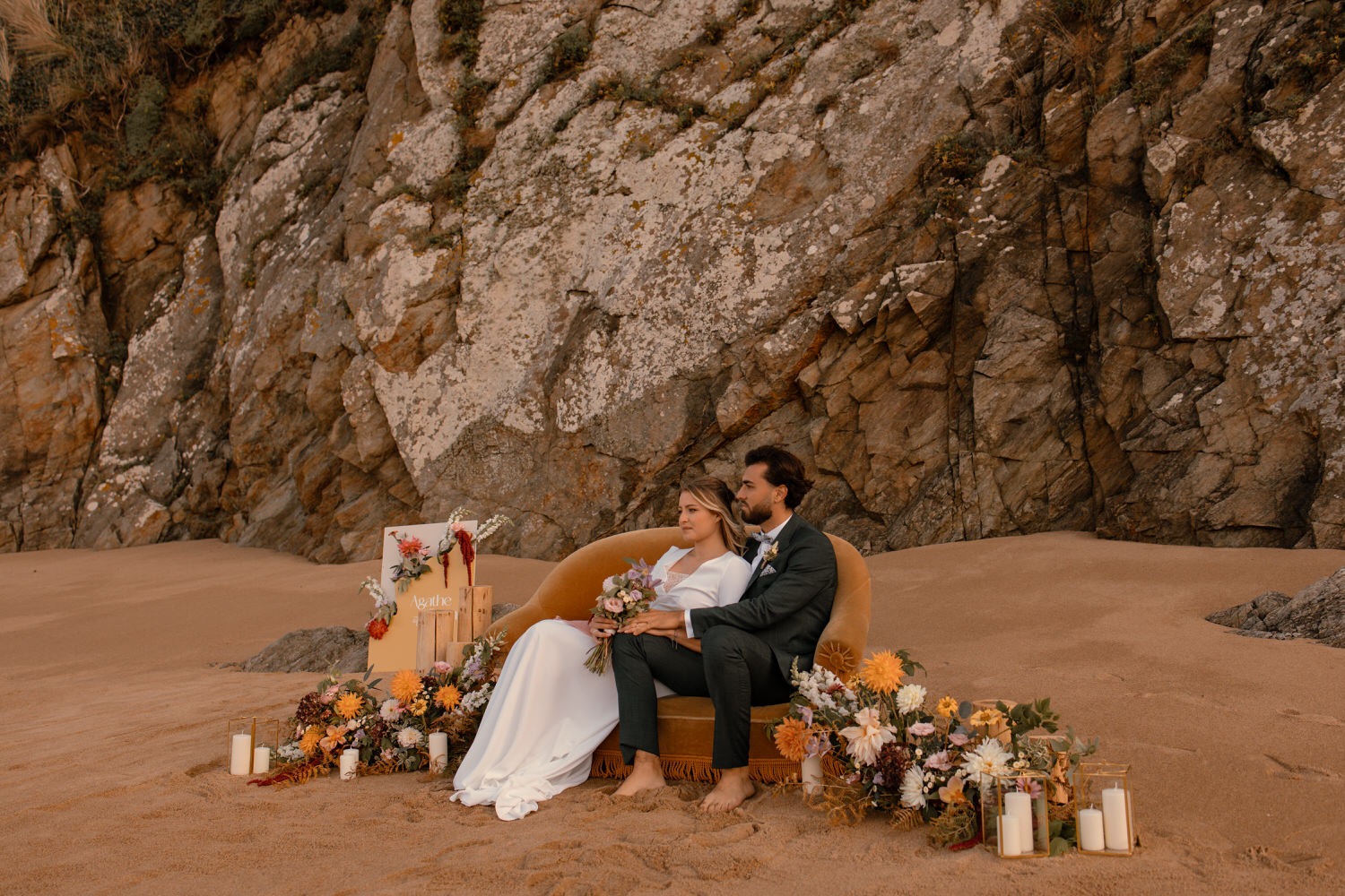 Mariage intimiste sur la plage près de Rennes à Cancale